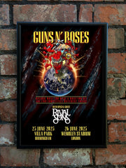 Guns N' Roses 2025 'Because What You Want And What You Get.....' UK Tour Poster