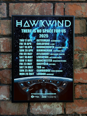 Hawkwind 2025 'There Is No Space For Us' UK Tour Poster