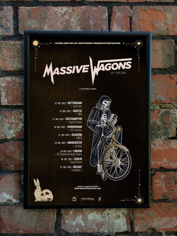 Massive Wagons 2024 'Earth To Grace' UK Tour Poster